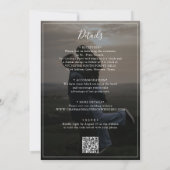 Romantisches Script-Foto Hochzeit Einladung (Rückseite)