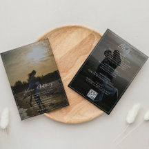 Romantisches Script-Foto Hochzeit