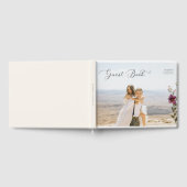 Romantisches Script Foto & Wildblumen Elfenbeinhoc Gästebuch (Voll)