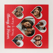 Romantisches Sechs-Fotovorlage Jigsaw-Puzzle Puzzle (Horizontal)