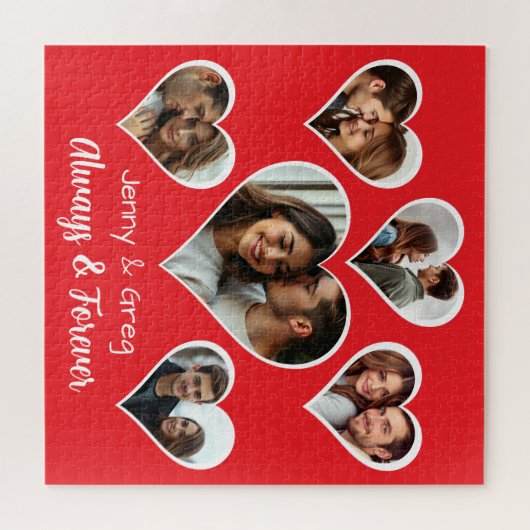 Romantisches Sechs-Fotovorlage Jigsaw-Puzzle Puzzle (Horizontal)