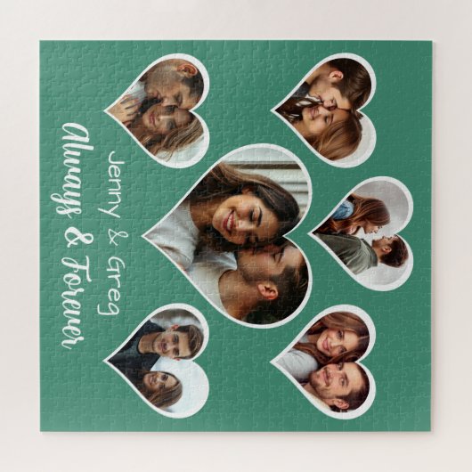 Romantisches Sechs-Fotovorlage Jigsaw-Puzzle Puzzle (Horizontal)