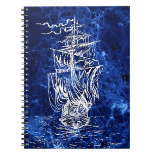 Romantisches Segelschiff Notizblock