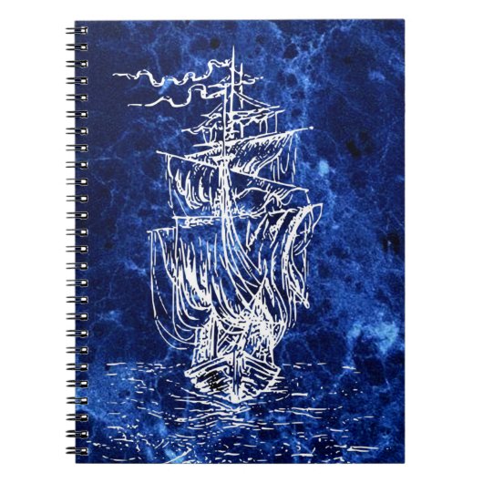 Romantisches Segelschiff Notizblock (Vorderseite)