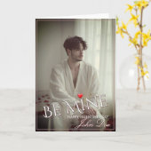 Romantisches 'Sei Mein' Valentinsdesign Karte (Gelbe Blume)