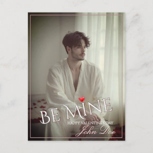 Romantisches 'Sei Mein' Valentinsdesign Postkarte