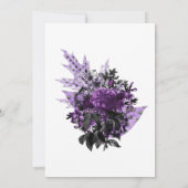 Romantisches Shabby-Chic Gothic-Blumendesign Einladung (Rückseite)