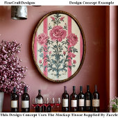 Romantisches Shabby Chic Pink Roses CZ8 Decoupage Seidenpapier