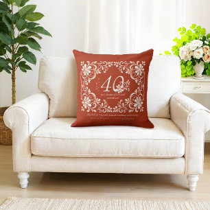 Romantisches Shabby Chic Rote Büste 40 Jahre alt Kissen