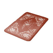 Romantisches Shabby Chic Roter Rust Badematte (Schrägansicht)