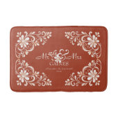 Romantisches Shabby Chic Roter Rust Badematte (Vorderseite)