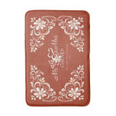 Romantisches Shabby Chic Roter Rust Badematte (Vorderseite Vertikal)