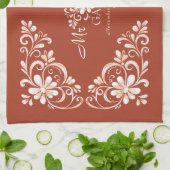 Romantisches Shabby Chic Roter Rust Geschirrtuch (Gefaltet)