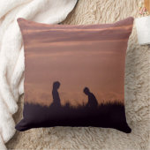 Romantisches Silhouette-junge Kissen (Decke)