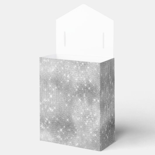 Romantisches Silver Sparkle-Brautparty Geschenkschachtel (Geöffnet)