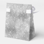 Romantisches Silver Sparkle-Brautparty Geschenkschachtel (Rückseite)