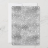 Romantisches Silver Sparkle Glitzy Brautparty Einladung (Rückseite)