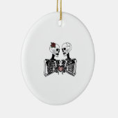 Romantisches Skelettkaffee - Gotik mit Herz Keramik Ornament (Rechts)
