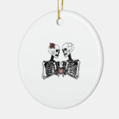 Romantisches Skelettkaffee - Gotik mit Herz Keramik Ornament (Links)