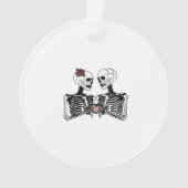 Romantisches Skelettkaffee - Gotik mit Herz Ornament (Vorderseite)