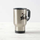 Romantisches Skelettkaffee - Gotik mit Herz Reisebecher (VorderseiteRechts)