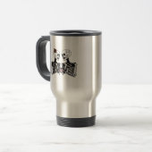 Romantisches Skelettkaffee - Gotik mit Herz Reisebecher (Vorderseite Links)