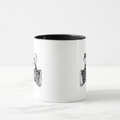 Romantisches Skelettkaffee - Gotik mit Herz Tasse (Zentrum)