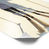 Romantisches Skivergnügen Fotodruck (Ecke)