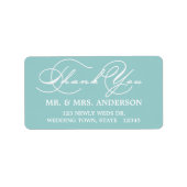 ROMANTISCHES SKRIPT | DANKE, DASS SIE SICH AN DAS ADRESSAUFKLEBER (Vorne)