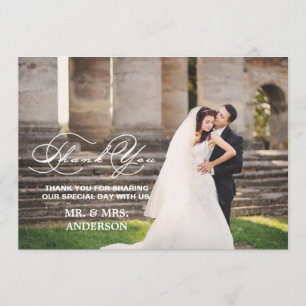 ROMANTISCHES SKRIPT WEDDING %PIPE% DANKEN IHNEN DANKESKARTE