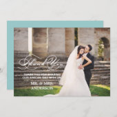 ROMANTISCHES SKRIPT WEDDING %PIPE% DANKEN IHNEN DANKESKARTE (Vorne/Hinten)