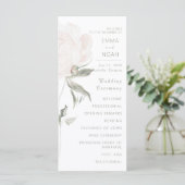 Romantisches Soft-Blush-Pfingstrosen-Hochzeitsprog (Stehend Vorderseite)