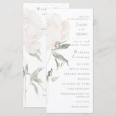 Romantisches Soft-Blush-Pfingstrosen-Hochzeitsprog (Vorne/Hinten)