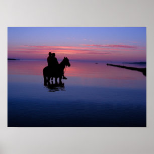 Romantisches Sonnenaufgang-Plakat Poster