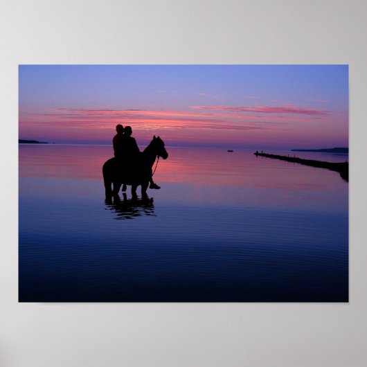 Romantisches Sonnenaufgang-Poster Poster (Vorne)