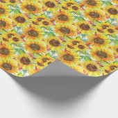 Romantisches Sonnenblumenpapier Geschenkpapier (Ecke)