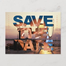 Romantisches Sonnenuntergang Foto Hochzeit speiche Postkarte