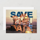 Romantisches Sonnenuntergang Foto Hochzeit speiche Postkarte (Vorne/Hinten)