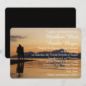 Romantisches Sonnenuntergang und Hochzeitseinladun Einladung (Vorne/Hinten)