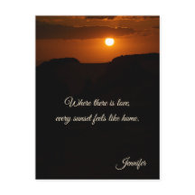 Romantisches Sonnenuntergangs-Liebeszitat Goldene