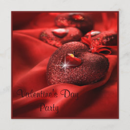 Romantisches Sparkle Herz - Valentinstag Party Einladung