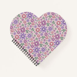 romantisches staubiges Rosenpastell-Blumenmuster Notizblock