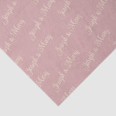 Romantisches Staubrose- und Champagner-Script-Hoch Seidenpapier (Ausschnitt)
