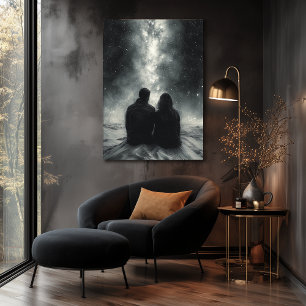 Romantisches Sternegucken unter der Milchstraße - Poster