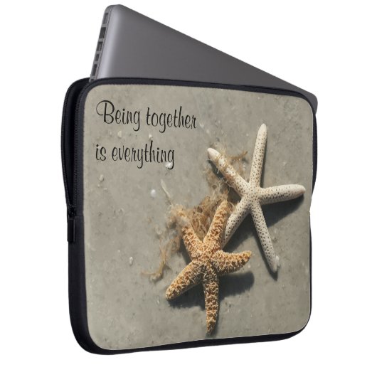 Romantisches Strand-Thema Laptopschutzhülle (Vorne Rechts)