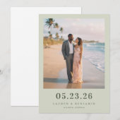 Romantisches Strandfoto Save The Date (Vorne/Hinten)