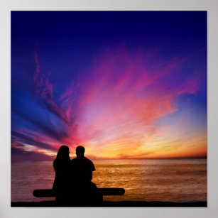 Romantisches Sunset Poster