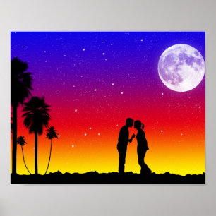 Romantisches Sunset Poster