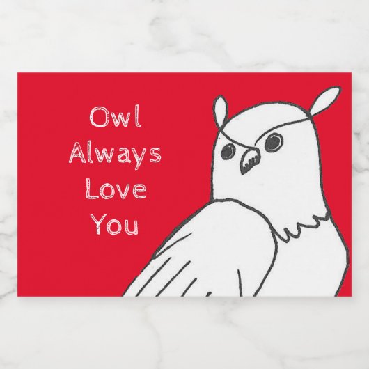 Romantisches Süße Tier Schaumweinetikett (Einzelnes Label)