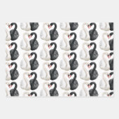 Romantisches Swans-Brautparty Geschenkpapier Set (Vorderseite 2)